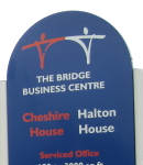 entrance sign to the Bridge Business Centre, Widnes